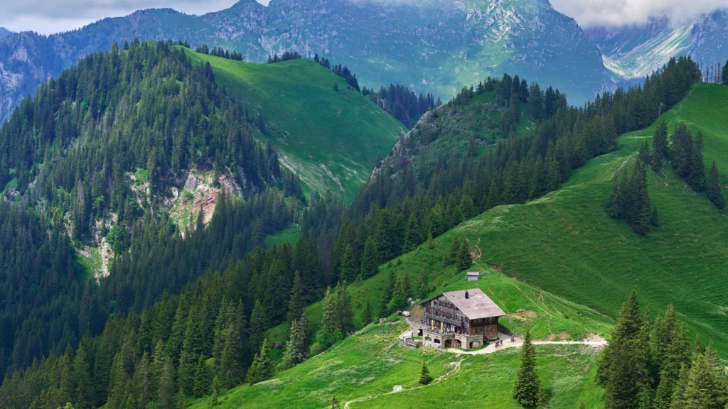 Picture of a house in the heart of the mountains in the canton of Freiburg - NIMSwitzerland operates in this sector